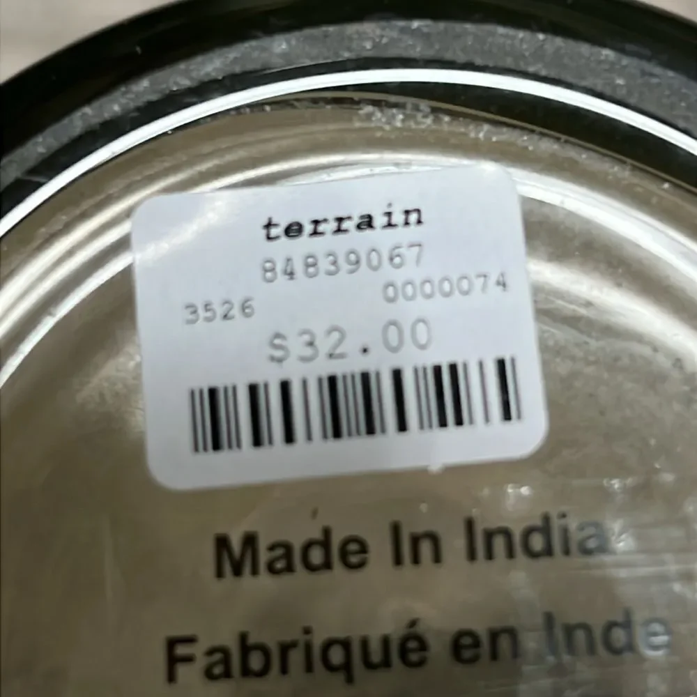 Terrain Glass Tall Vase Green Grey New